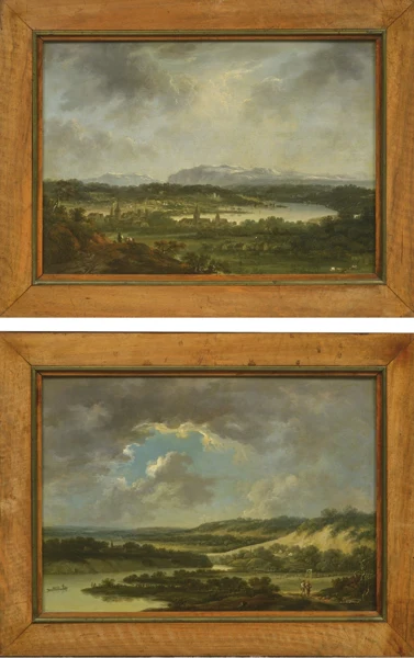 Johann Ludwig Aberli — Blick auf ZürichFlusslandschaft