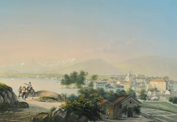 Johann Ludwig Bleuler — Vue de la ville de Genève et de ses environs