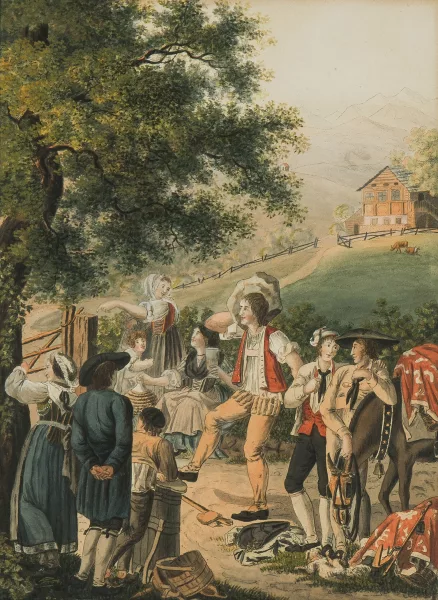 Johann Ludwig Bleuler — Appenzeller Steinstosser: "Landestracht vom Canton Appenzell