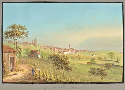 Johann Ludwig Bleuler — Vue de la ville de Lausanne