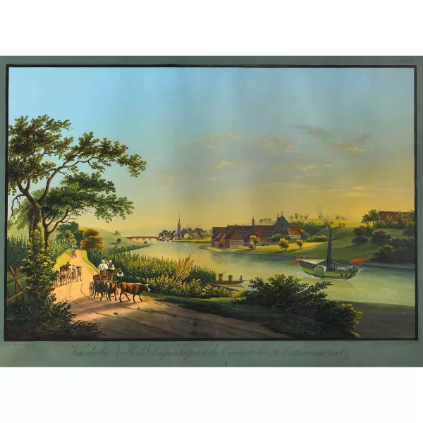 Johann Ludwig Bleuler — "Vue de la Ville de Diessenhofen et du Couvent de St Catharinathal".