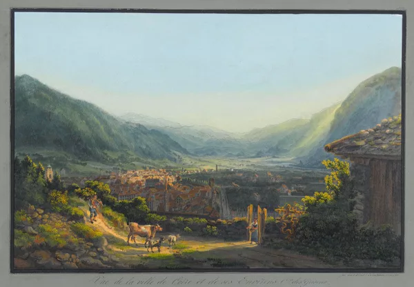 Johann Ludwig Bleuler — "Vue de la Ville de Coire et de ses Environs Cn de Grisons".