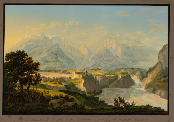 Johann Ludwig Bleuler — Vue du Château de Razuns...