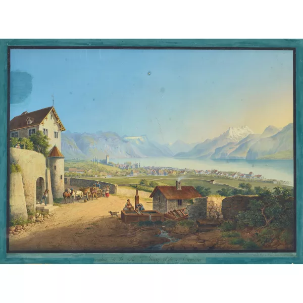 Johann Ludwig Bleuler — "Vue de la ville de Vevay, et de ses Environs".