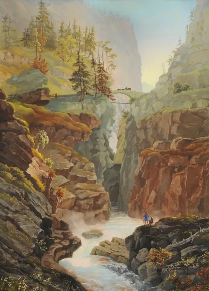 Johann Ludwig Bleuler — Le pont du milieu de la Via Mala