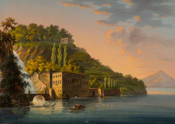 Johann Ludwig Bleuler — Ansicht der Villa Pliniana am Comersee