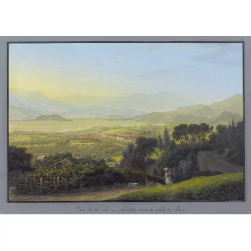 Johann Ludwig Bleuler — "Vue de la ville d′Altstetten, dans la vallée du Rhin".
