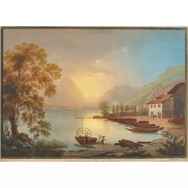 Johann Ludwig Bleuler — "Aussicht beym neuen Haus am Thunersee".