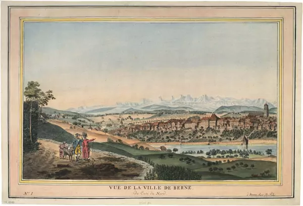 Johann Niklaus Schiel — Vue de la Ville de Berne/du Coté du Nord — Galerie Kornfeld