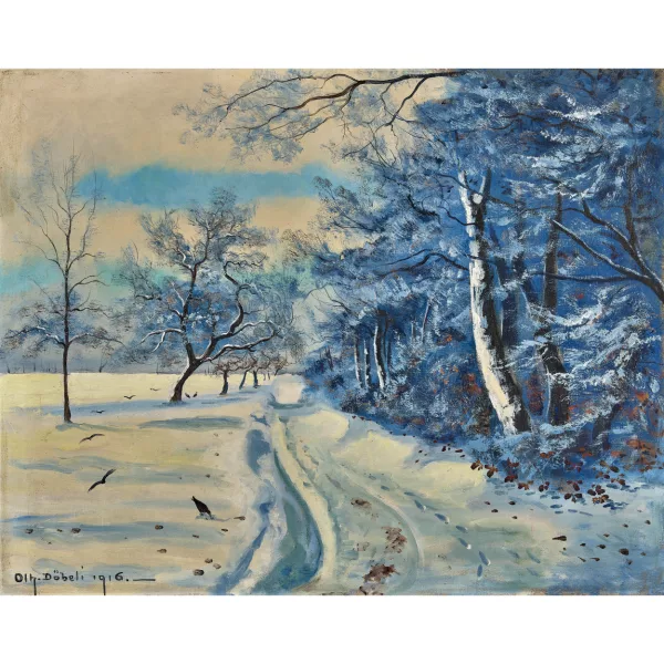 Johann OTHMAR DÖBELI — Winterweg am Waldrand.