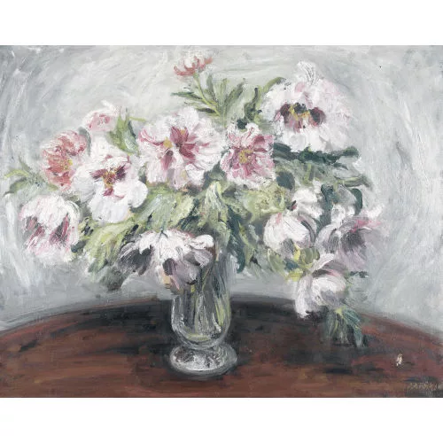 Johann Peter Flück — Blumenstillleben mit Chrysanthemen.