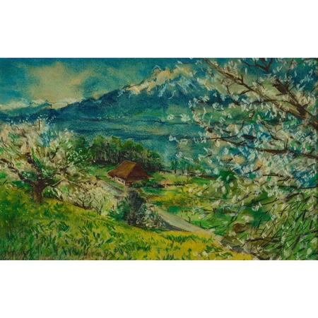 Frühlingslandschaft im Berner Oberland