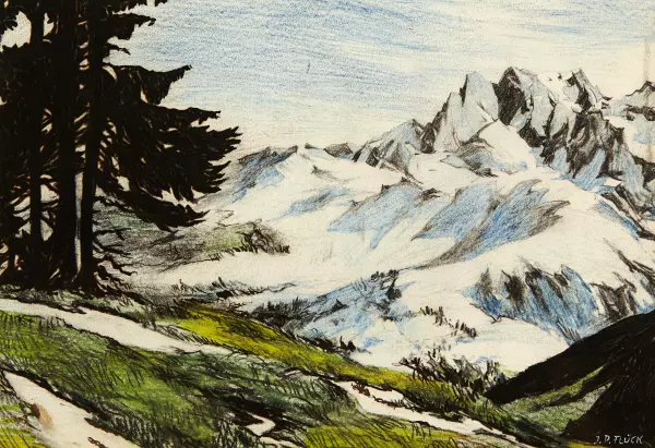 Blick auf die Berner Alpen
