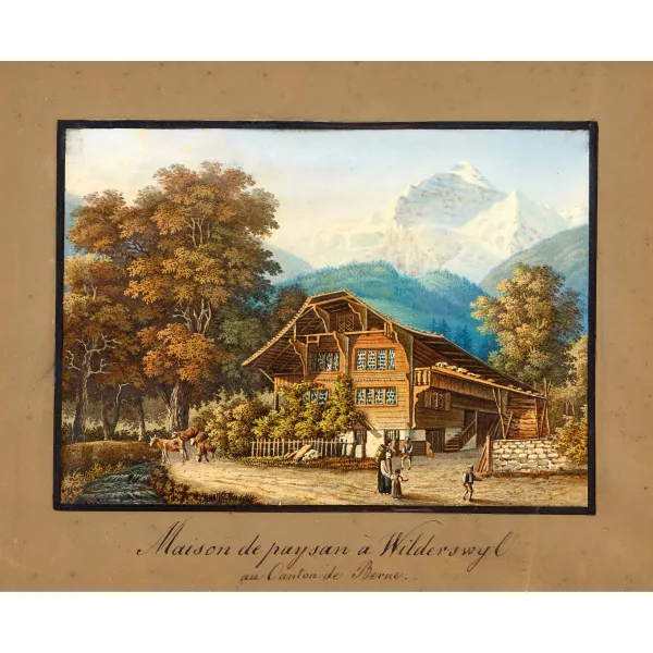 Johann Peter Lamy — "Maison de paysan à Wilderswyl au Canton de Berne".