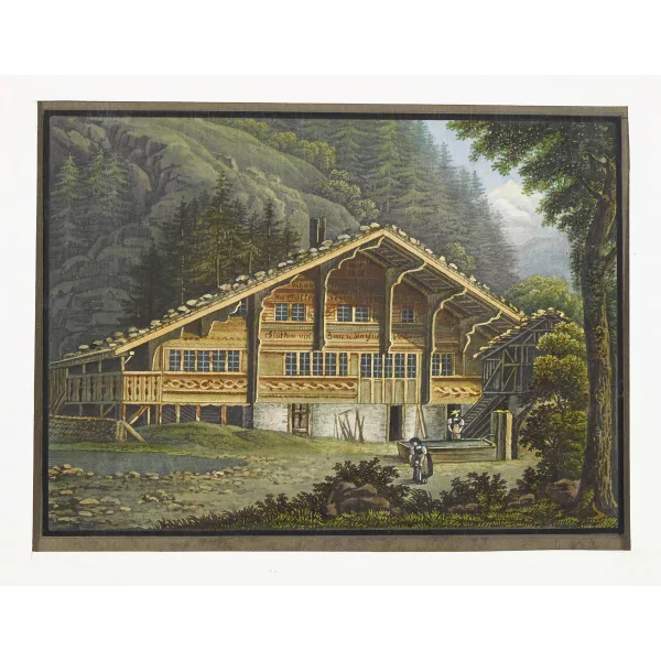 Johann Peter Lamy — "Maison de paysan dans l′Oberhasli à Guttannen, Canton de Berne".