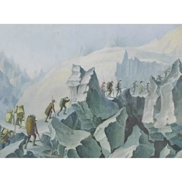 Johann Peter Lamy — "Descente de Mr. de Saussure de la cime du Montblanc au mois d′Aout 1785".