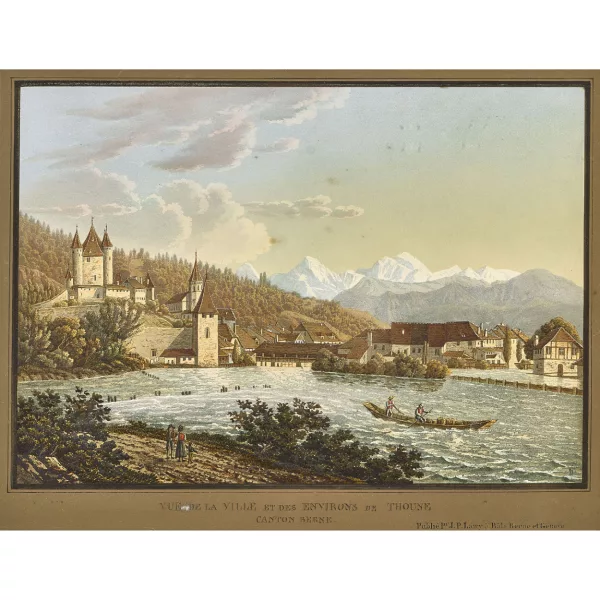 Johann Peter Lamy — "Vue de la Ville et des environs de Thoune / Canton Berne".