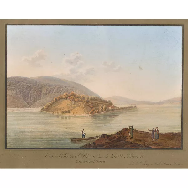 Johann Peter Lamy — "Vue de l'Ile de S. Pierre dans le Lac de Bienne".