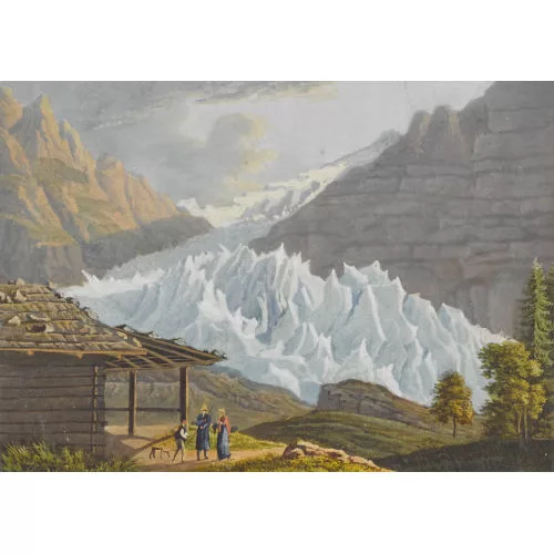 Johann Peter Lamy — "Vue de la mer de glace superieure du Grindelwalde Canton de Berne".