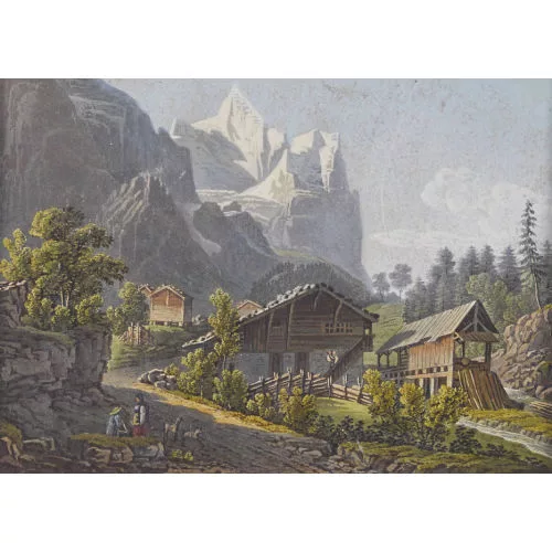Johann Peter Lamy — "Vue du Wetterhorn et d′une partie du Wellhorn en descendent le Scheideck".