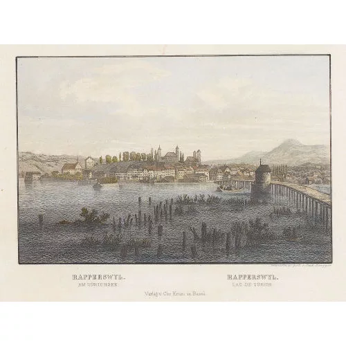 Johann Rudolf Ringger — "Rapperswyl./Am Zürichsee./Rapperswyl./Lac de Zürich".