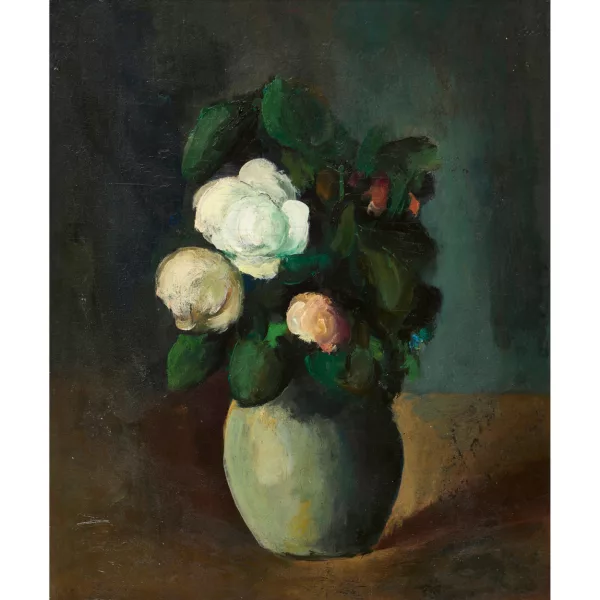 Johann von Tscharner — Pfingstrosen in Vase.