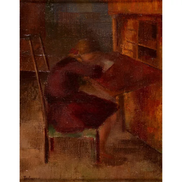 Johann von Tscharner — "Mädchen am Schreibtisch".
