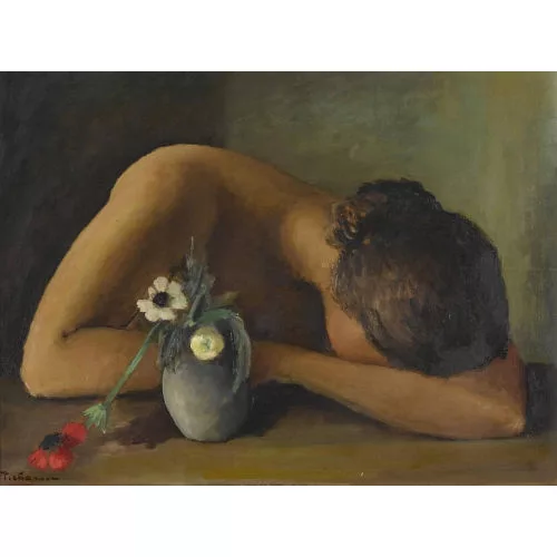 Johann von Tscharner — "Halbfigur mit Blumen".