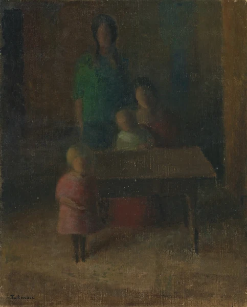 Johann von Tscharner — Familie am Tisch, 1924