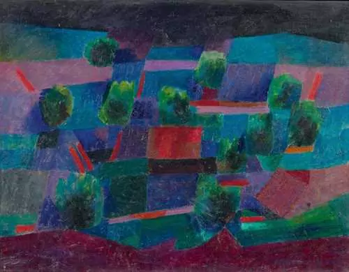 JOHANNES ITTEN — Mondlicht-Landschaft. 1958. — Koller Auktionen