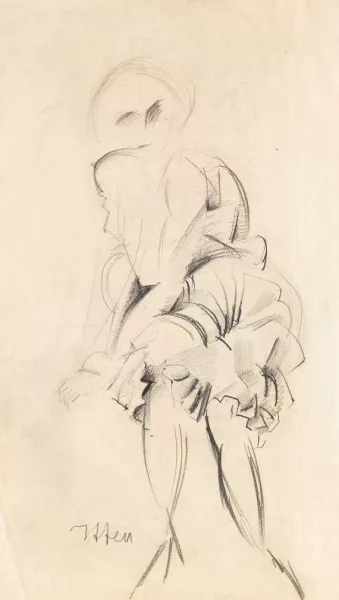 Johannes Itten — Studie (Tänzerin)