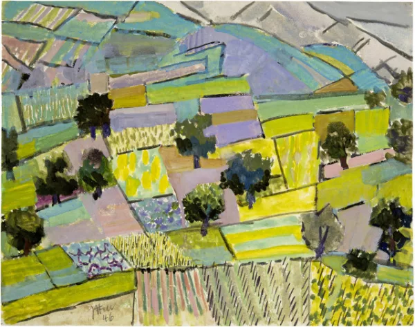 Johannes Itten — Felder und Bäume bei Sion