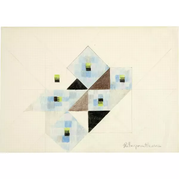 Johannes Itten — Ritterspornthema I — Galerie Kornfeld