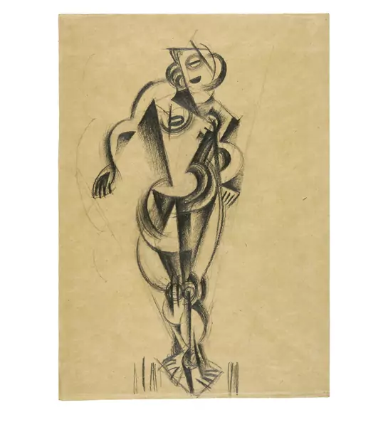 Johannes Itten — Stehende weibliche Figur — Galerie Kornfeld