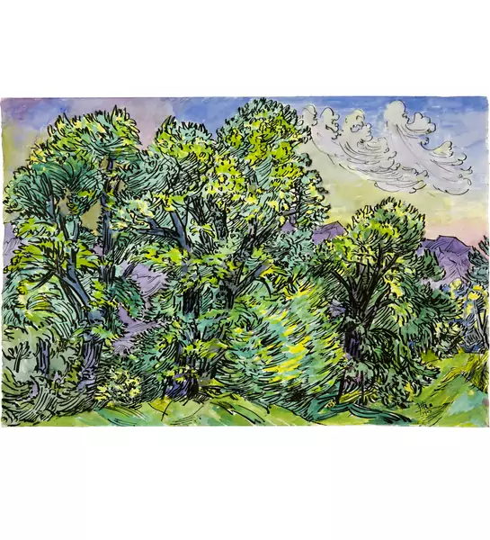Johannes Itten — Baumstudie — Galerie Kornfeld