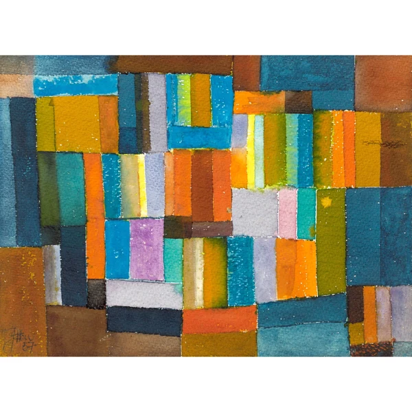 Johannes Itten — KOMPOSITION IN ORANGE UND BLAUGRÜN, 1957COMPOSITION IN ORANGE AND BLUE-GREEN, 1957