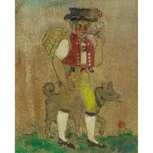Appenzeller Senn mit Hund