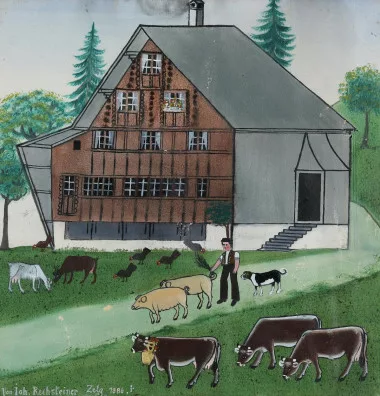 Johannes Rechsteiner — Bauernhaus im Töbeli, Wald, 1886