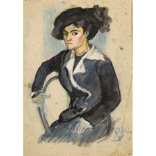 Johannes Robert Schürch — Bildnis einer sitzenden Dame.