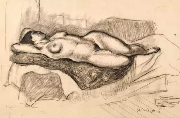 «Liegender weiblicher Akt» – 1934 – Johannes Robert Schürch