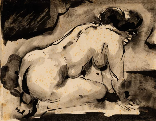 Johannes Robert Schürch — Liegender Frauenakt