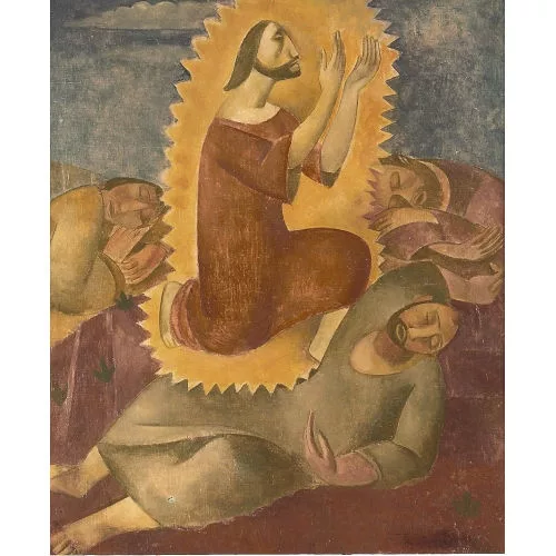 Johannes Robert Schürch — Der betende Jesus im Garten am Ölberg.