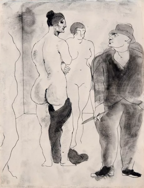Johannes Robert Schürch — Zwei Prostituierte und Freier
