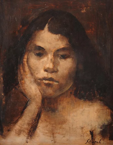 Johannes Robert Schürch — Sinnendes Mädchen, 1935