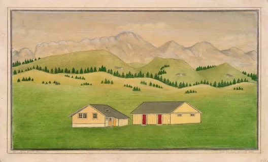 Johannes Zülle — Alphütten vor Säntis, 1934