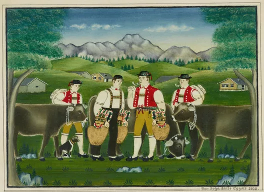Johannes Zülle — Sennen beim "Schelleschötte", 1908