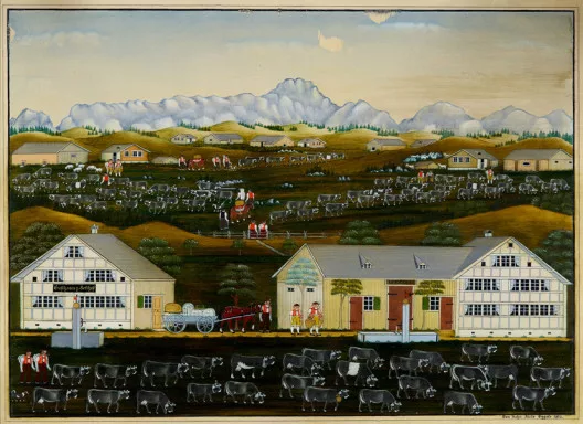 Johannes Zülle — Grosse Appenzellerlandschaft mit Säntis, 1903