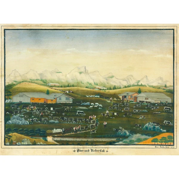 Johannes Zülle — AUF DER ALP, OBER- UND NIEDERSTOCK, 1875ON THE ALP, OBER- AND NIEDERSTOCK, 1875