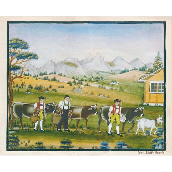 Johannes Zülle — DREI SENNEN, ZWEI BEIM SCHELLEN SCHÜTTELN THREE 'SENNS', TWO RINGING BELLS