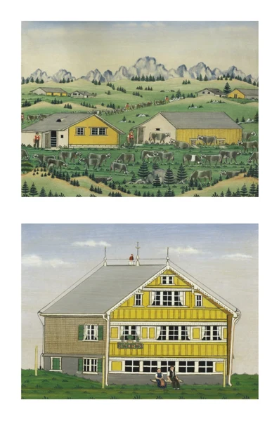 Johannes Zülle — Auf der Alp, 1892Gelbes Bauernhaus
